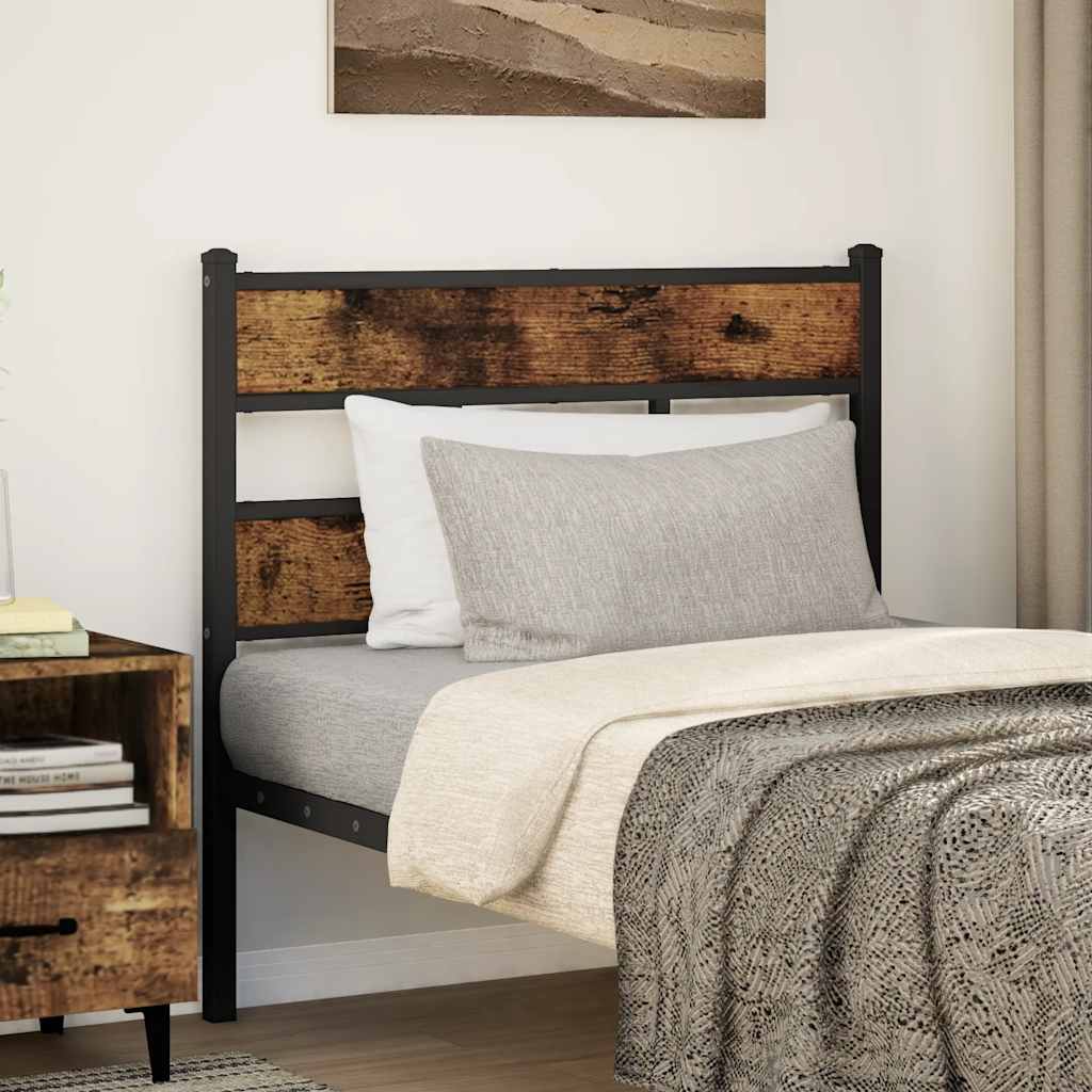 vidaXL Replace Headboard Smoked Oak 75 cm Iron and Engineered Wood 1