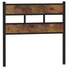 vidaXL Replace Headboard Smoked Oak 80 cm Iron and Engineered Wood 2