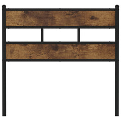 vidaXL Replace Headboard Smoked Oak 107 cm Iron and Engineered Wood 3