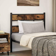 Replace Headboard Iron and Engineered Wood Smoked oak 107 cm
