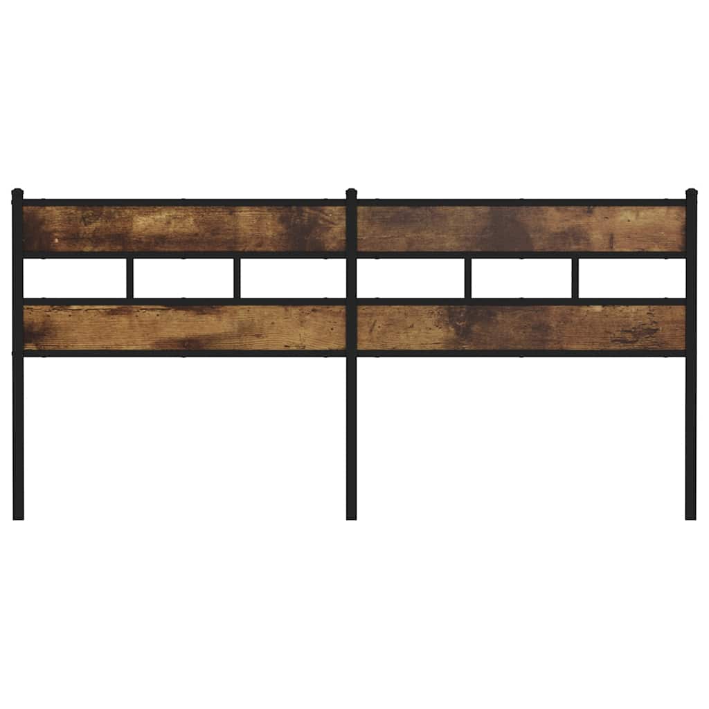 vidaXL Replace Headboard Smoked Oak 180 cm Iron and Engineered Wood 3