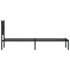vidaXL Bed Frame without Mattress with Headboard Brown Oak 90x190 cm Single 5