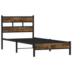vidaXL Bed Frame without Mattress with Headboard Sonoma Oak 75x190 cm Small Single 3