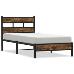 vidaXL Bed Frame without Mattress with Headboard Sonoma Oak 90x190 cm Single 2