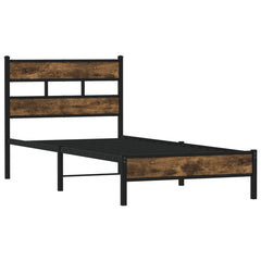 vidaXL Bed Frame without Mattress with Headboard Sonoma Oak 90x190 cm Single 3