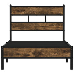 vidaXL Bed Frame without Mattress with Headboard Sonoma Oak 90x190 cm Single 4