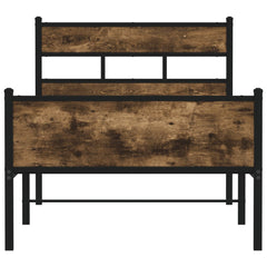 vidaXL Bed Frame without Mattress Smoked Oak 90x190 cm Single Engineered Wood 4