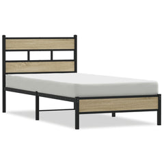vidaXL Bed Frame without Mattress Sonoma Oak 80x200 cm Engineered Wood 2