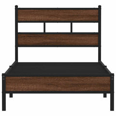 vidaXL Bed Frame without Mattress Brown Oak 90x200 cm Engineered Wood 4