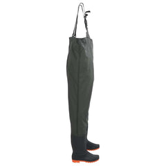 vidaXL Chest Waders with Boots Dark Green Size 41 3