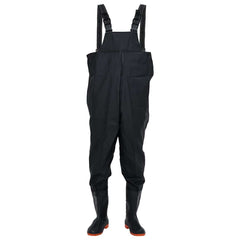 vidaXL Chest Waders with Boots Black Size 38 2