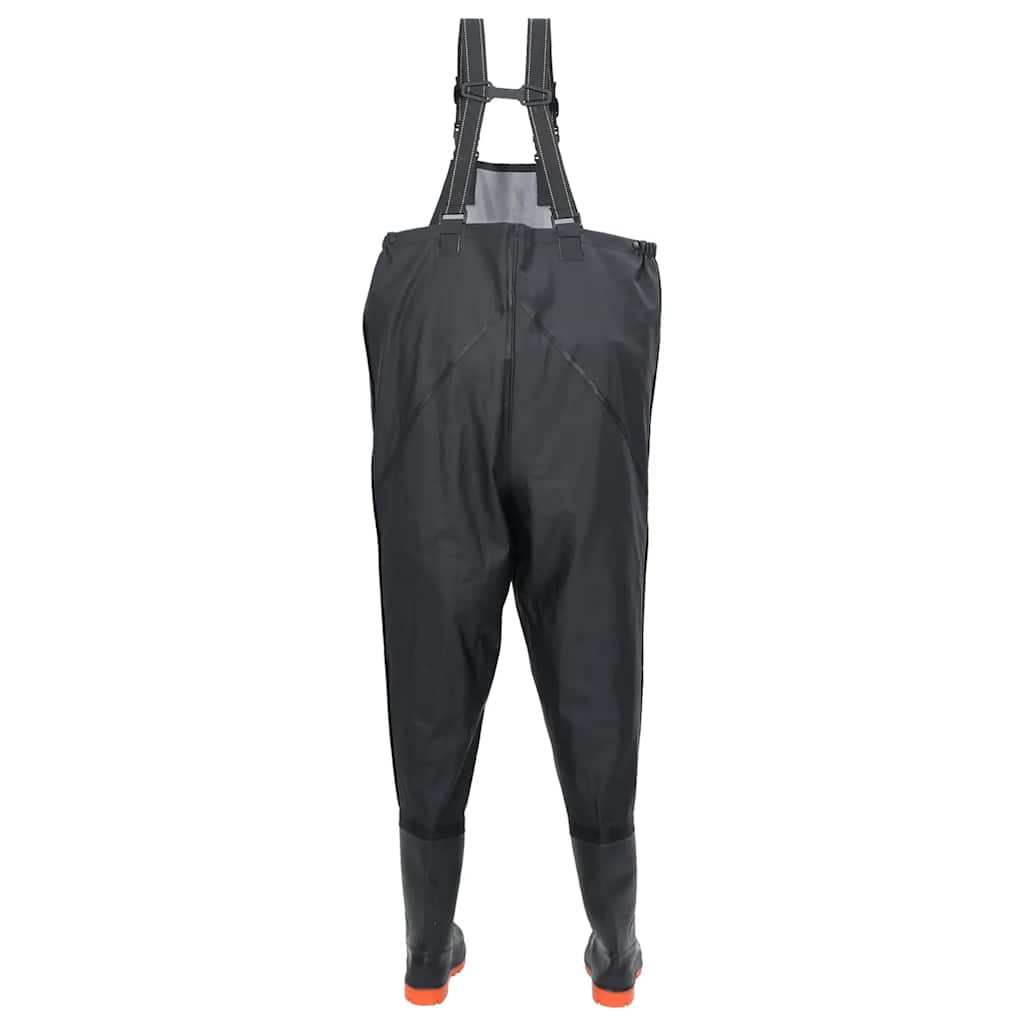 vidaXL Chest Waders with Boots Black Size 38 4