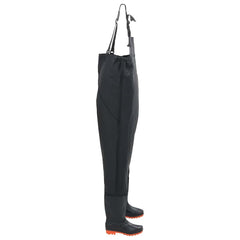 vidaXL Chest Waders with Boots Black Size 41 3