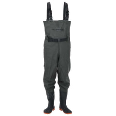 vidaXL Chest Waders with Boots and Belt Dark Green Size 39 2