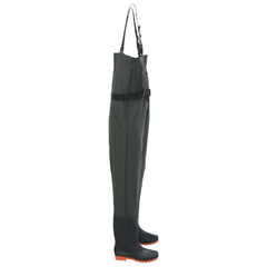 vidaXL Chest Waders with Boots and Belt Dark Green Size 46 3