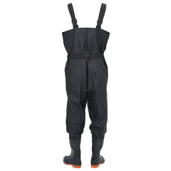 vidaXL Chest Waders with Boots and Belt Black Size 43 4