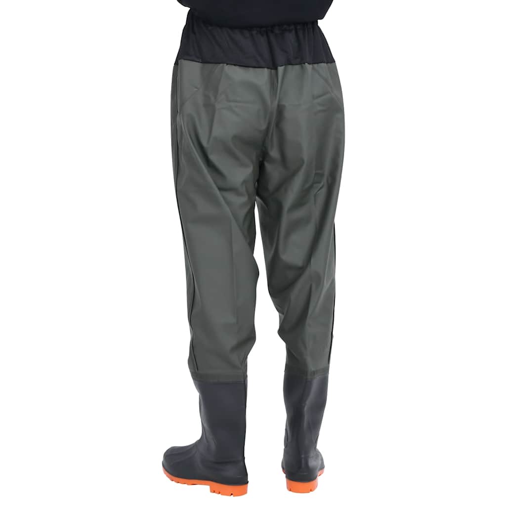vidaXL Waist Waders with Boots Dark Green Size 41 4