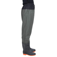vidaXL Waist Waders with Boots Dark Green Size 42 3