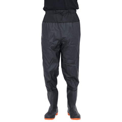 vidaXL Waist Waders with Boots Black Size 39 2