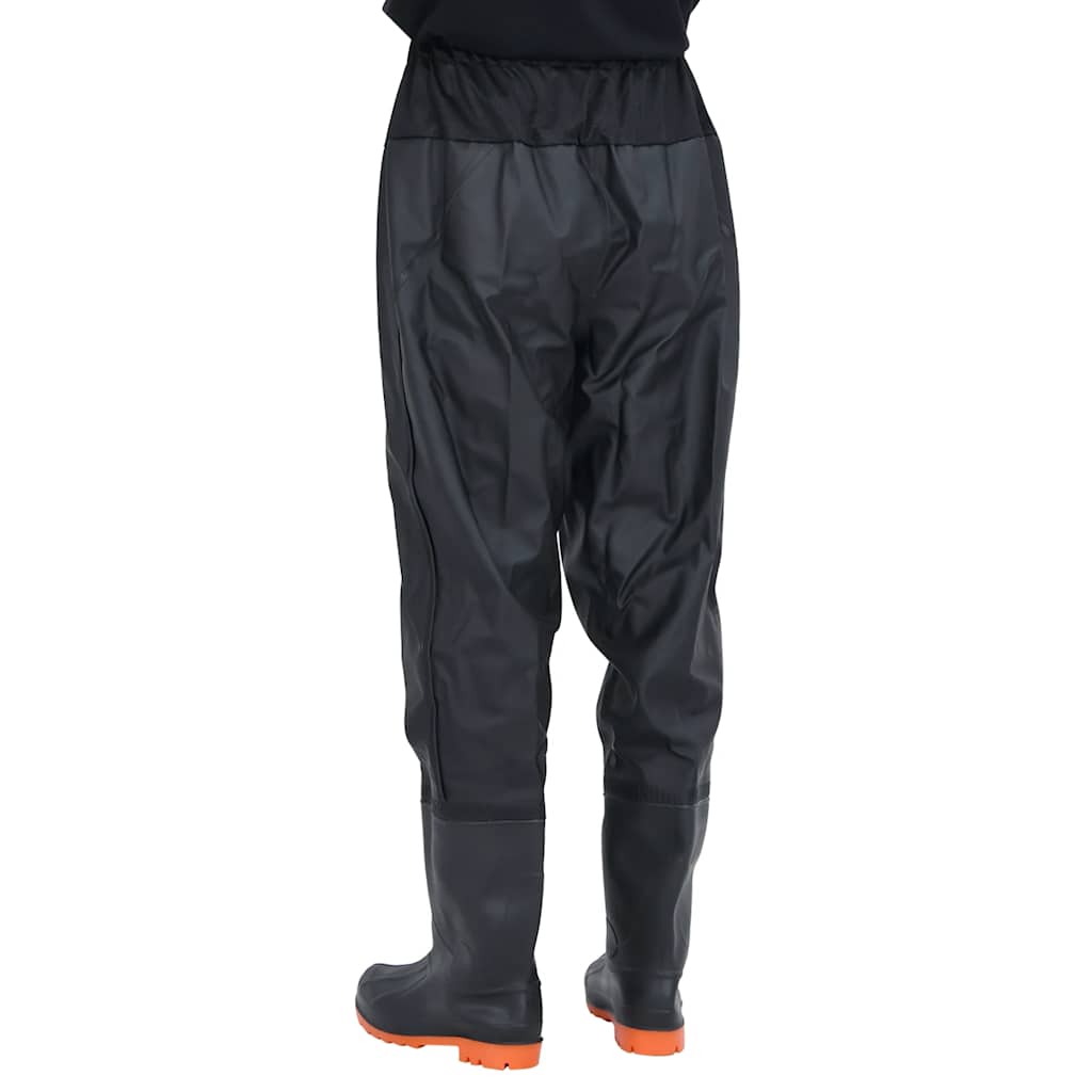 vidaXL Waist Waders with Boots Black Size 41 4