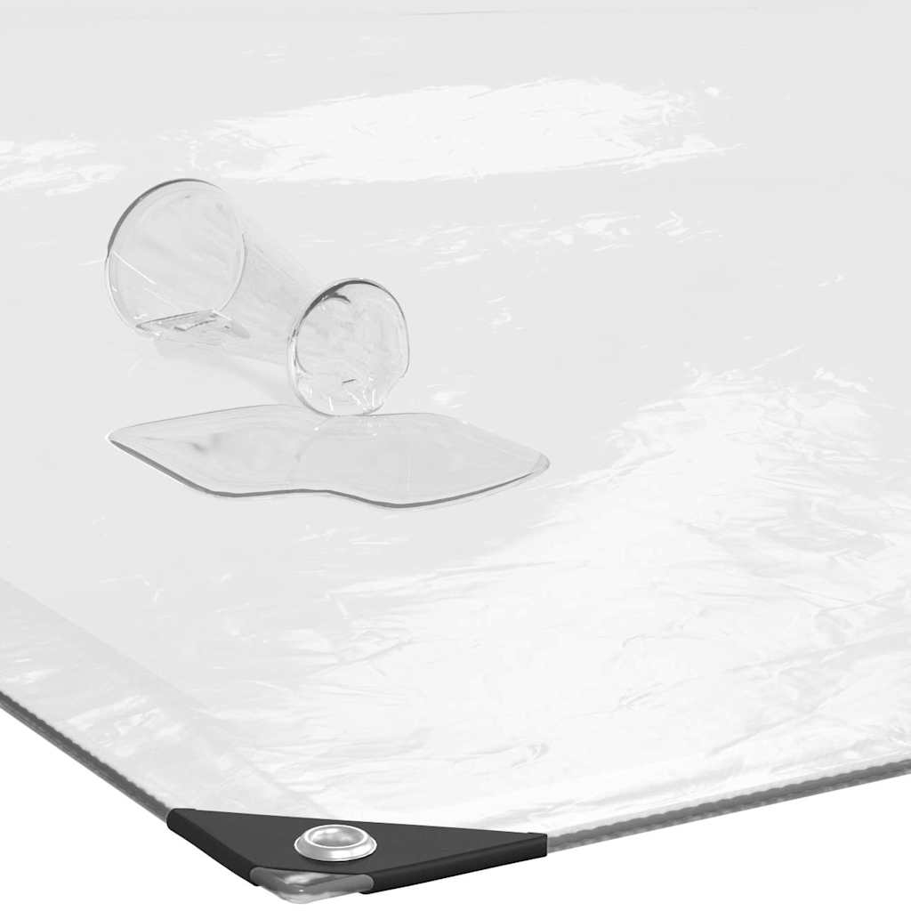 vidaXL Clear Tarpaulin with Eyelets 2x12 m Polyethylene 4