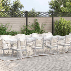 vidaXL Clear Tarpaulin with Eyelets 3x12 m Polyethylene 2