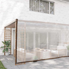vidaXL Clear Tarpaulin with Eyelets 5x12 m Polyethylene 2