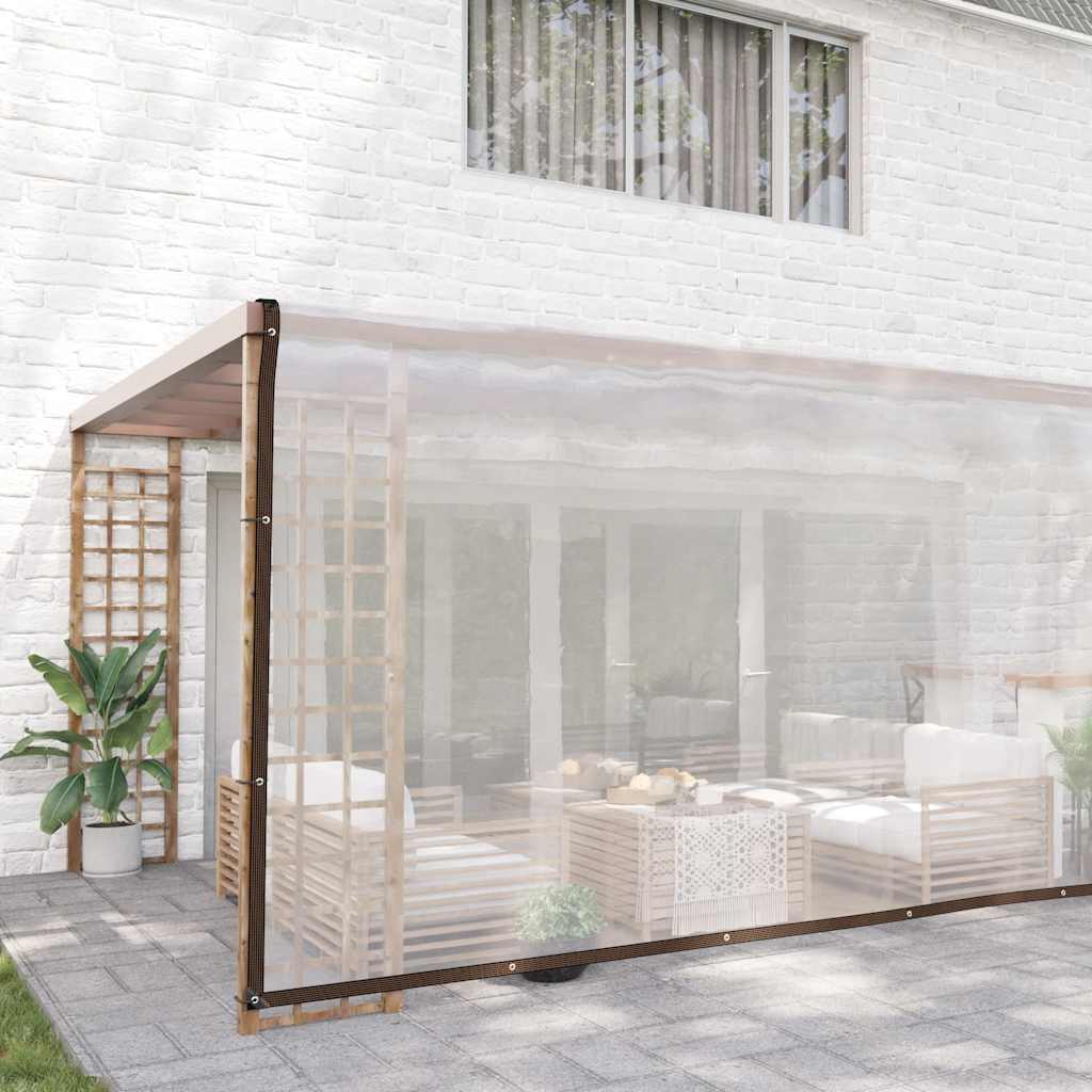 vidaXL Clear Tarpaulin with Eyelets 6x6 m Polyethylene 2