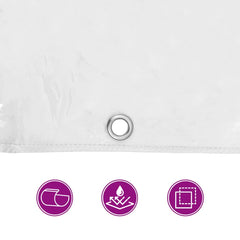 Clear Tarpaulin with Eyelets PVC Width 5 m 5 m