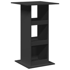 vidaXL Bar Table with Storage Black 60x60x102 cm Engineered Wood 2