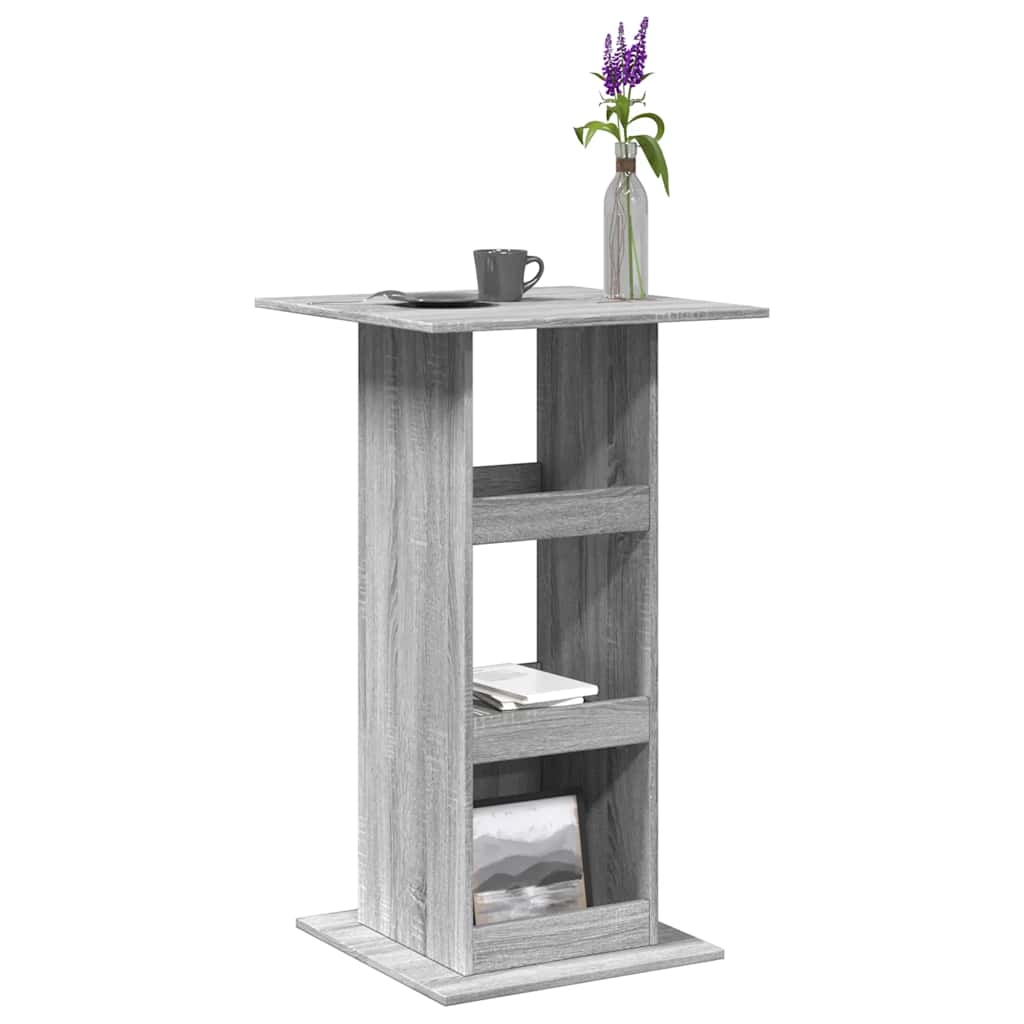 vidaXL Bar Table with Storage Grey Sonoma 60x60x102 cm Engineered Wood 1