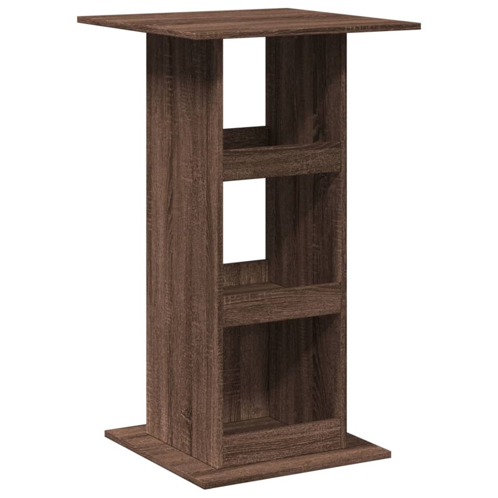 vidaXL Bar Table with Storage Brown Oak 60x60x102 cm Engineered Wood 2