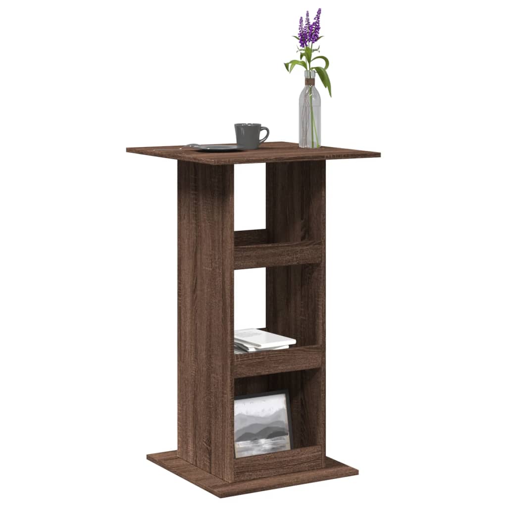 vidaXL Bar Table with Storage Brown Oak 60x60x102 cm Engineered Wood 1