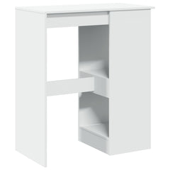 vidaXL Bar Table with Racks White 90x47.5x103.5 cm Engineered Wood 6