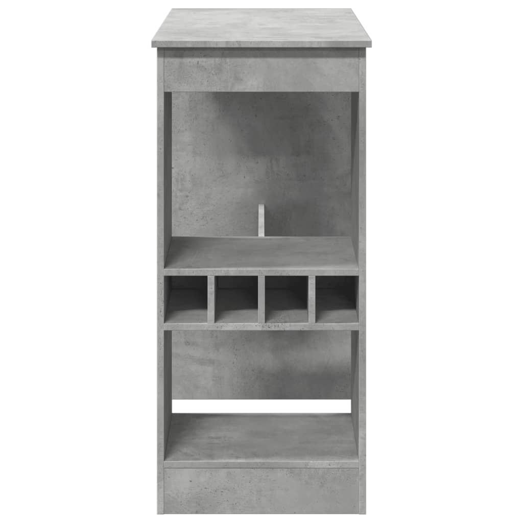 vidaXL Bar Table with Racks Concrete Grey 90x47.5x103.5 cm Engineered Wood 5