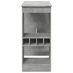 vidaXL Bar Table with Racks Concrete Grey 90x47.5x103.5 cm Engineered Wood 5