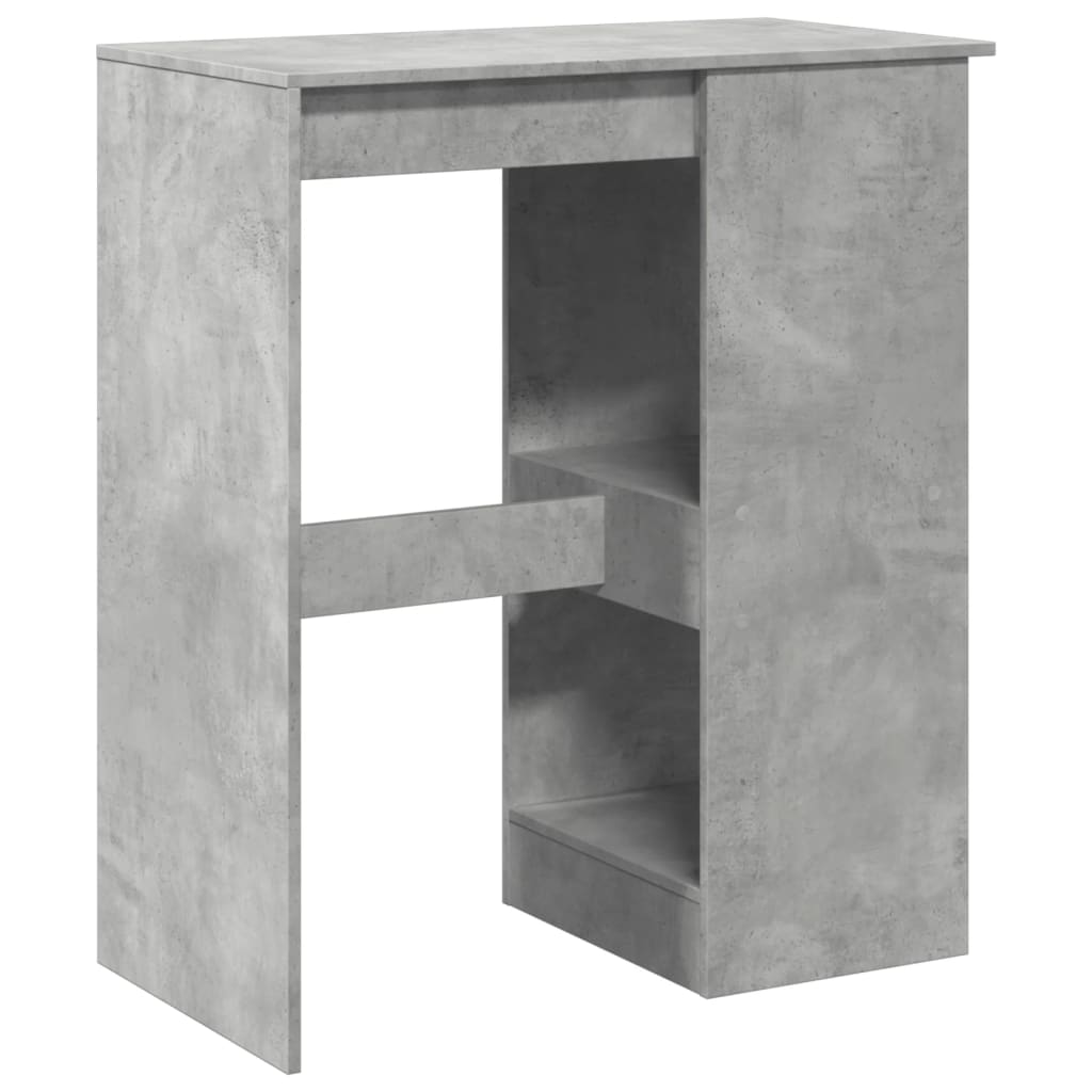 vidaXL Bar Table with Racks Concrete Grey 90x47.5x103.5 cm Engineered Wood 6