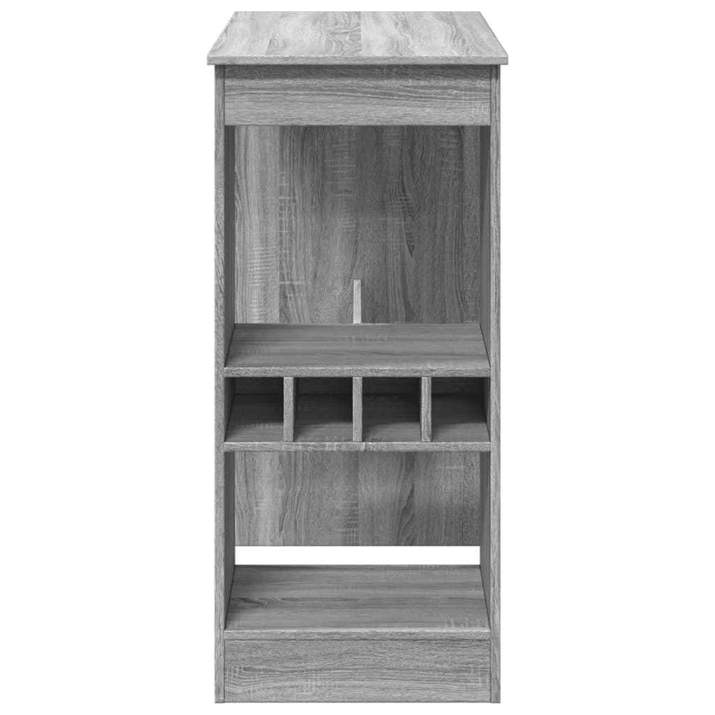 vidaXL Bar Table with Racks Grey Sonoma 90x47.5x103.5 cm Engineered Wood 5