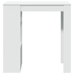 vidaXL Bar Table with Racks White 102x50x103.5 cm Engineered Wood 4
