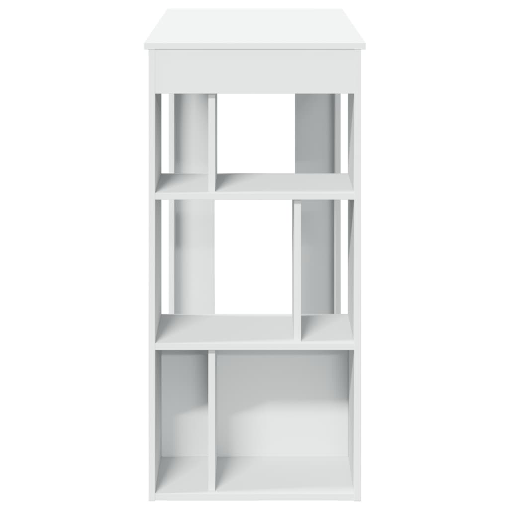 vidaXL Bar Table with Racks White 102x50x103.5 cm Engineered Wood 5