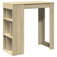 vidaXL Bar Table with Racks Sonoma Oak 102x50x103.5 cm Engineered Wood 2