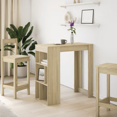 vidaXL Bar Table with Racks Sonoma Oak 102x50x103.5 cm Engineered Wood 3