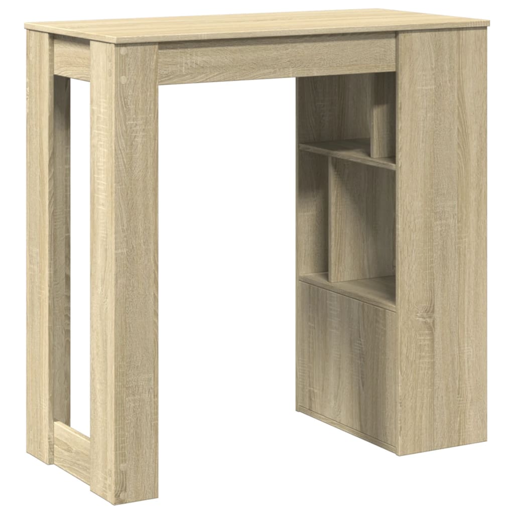 vidaXL Bar Table with Racks Sonoma Oak 102x50x103.5 cm Engineered Wood 6