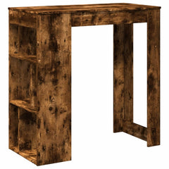 vidaXL Bar Table with Racks Smoked Oak 102x50x103.5 cm Engineered Wood 2