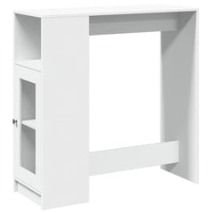 vidaXL Bar Table | White | Engineered wood | Rectangular | Modern | Durable 2