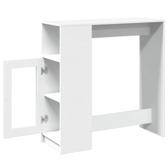 vidaXL Bar Table | White | Engineered wood | Rectangular | Modern | Durable 5