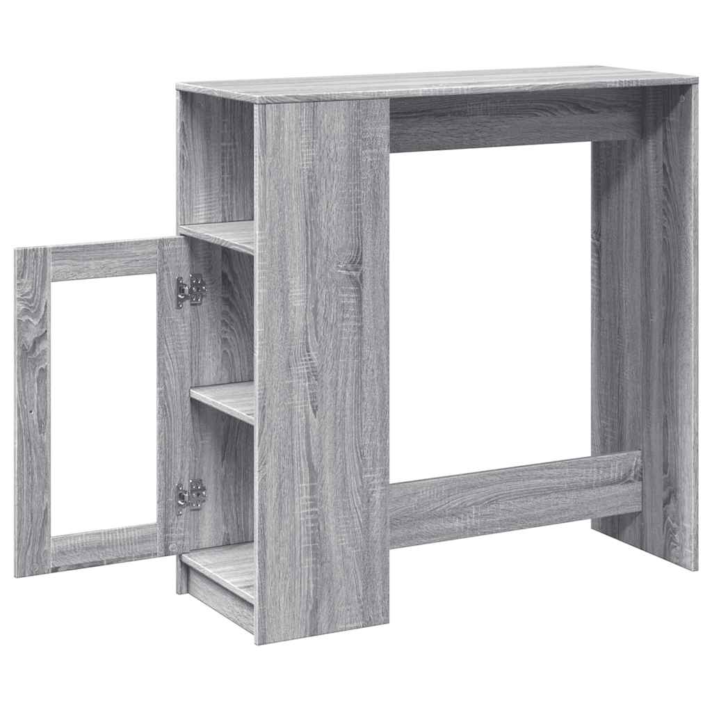 vidaXL Bar Table | Grey Sonoma | Engineered wood | Tall | Bar Table 5