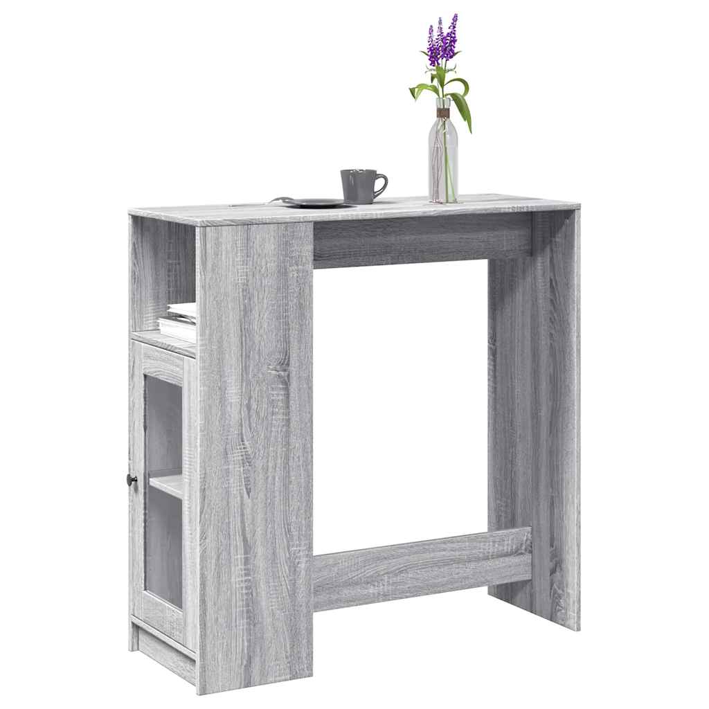 vidaXL Bar Table | Grey Sonoma | Engineered wood | Tall | Bar Table 1