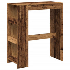 vidaXL Bar Table with Racks Old Wood 90x40x103.5 cm Engineered Wood 2