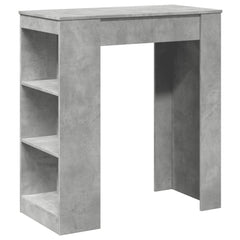 vidaXL Bar Table with Racks Concrete Grey 95x47x103.5 cm Engineered Wood 2